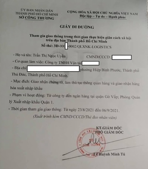 Giấy đi đường mẫu 3D dành cho doanh nghiệp logistics - đã kỹ