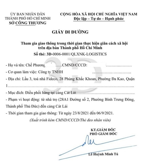 Giấy đi đường mẫu 3D dành cho doanh nghiệp logistics